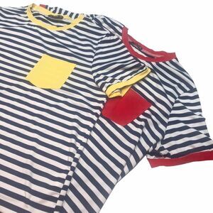 Shein Lot of 2 Womens Shirt Size XL Short sleeve Blue striped nautical stretch‎